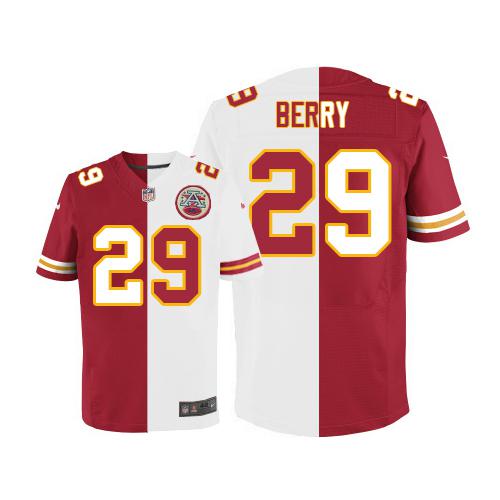 Nike Chiefs #29 Eric Berry Red/White Men's Stitched NFL Elite Split Jersey